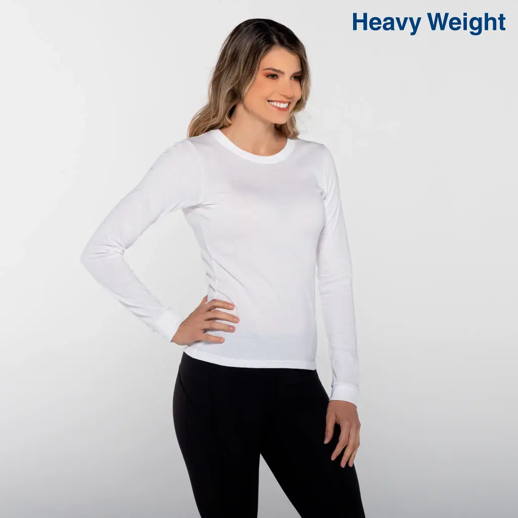 Women’s Crew Neck Long Sleeve Silhouette T-Shirt · 100% Cotton