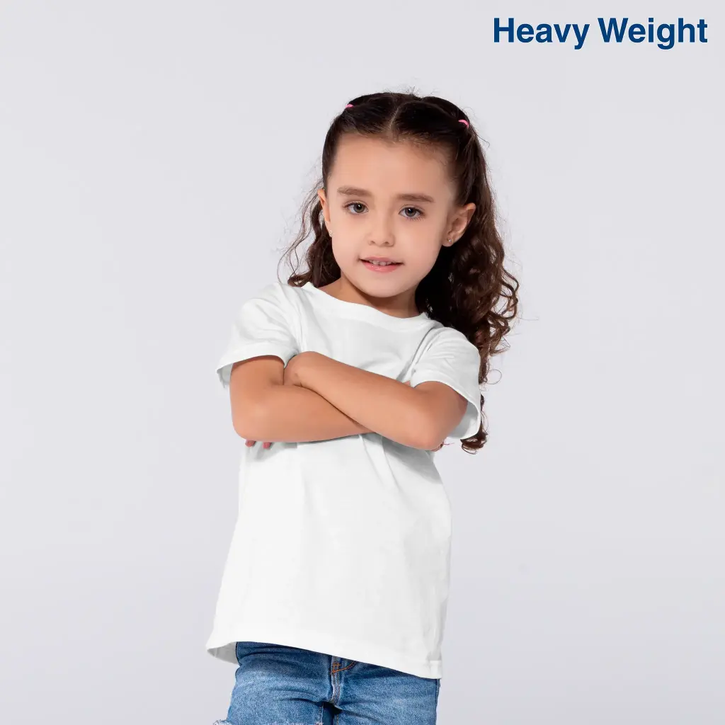Toddler’s Unisex Heavy Weight Crew Neck Short Sleeve T-Shirt · 100% Cotton