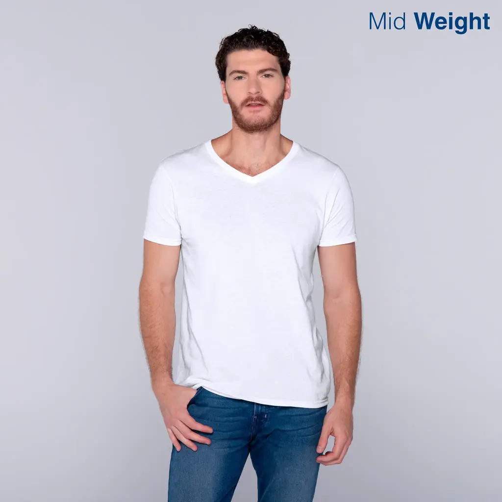 Men’s V-Neck Short Sleeve T-Shirt · 100% Cotton