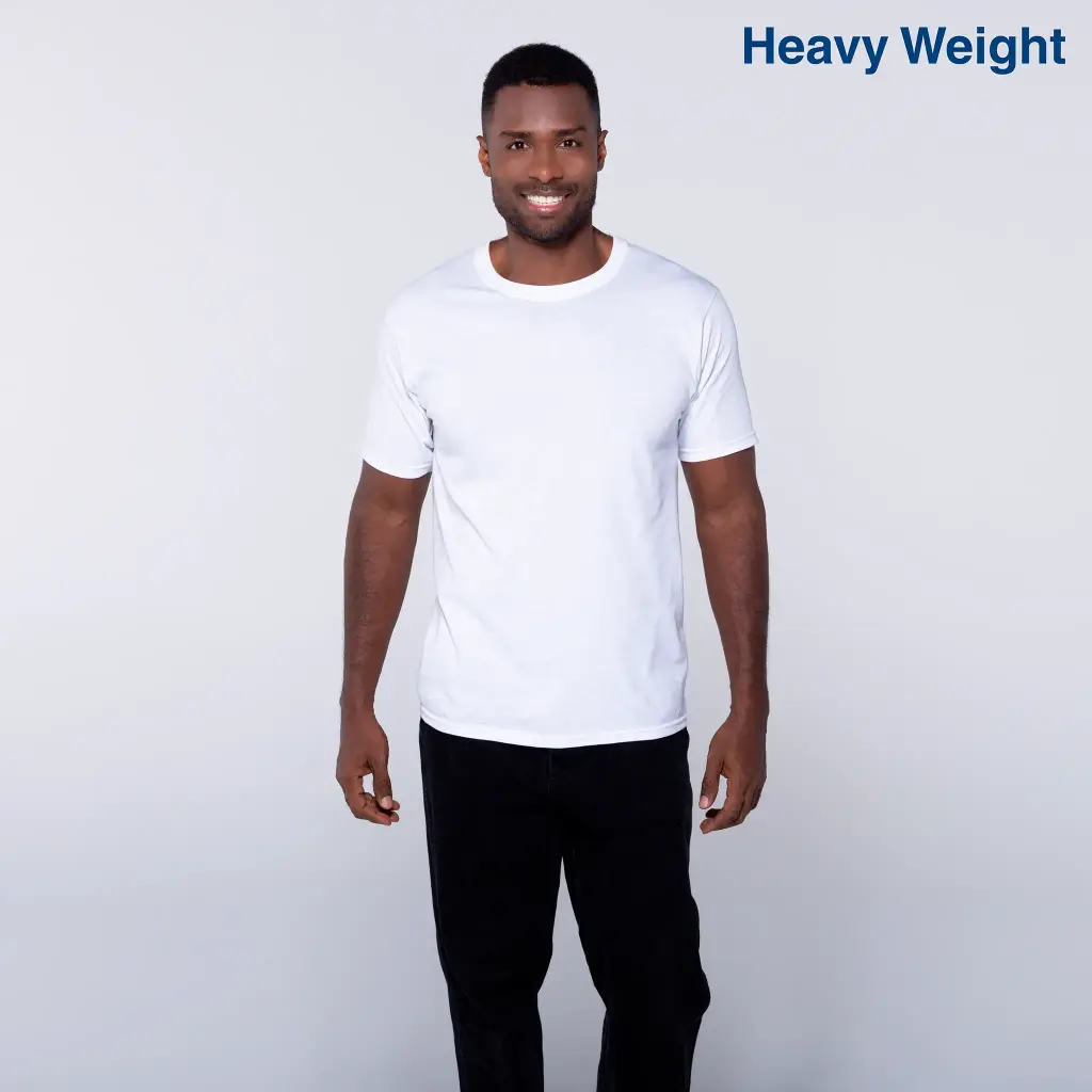 Men’s Heavy Weight Crew Neck Short Sleeve T-Shirt · 100% Cotton
