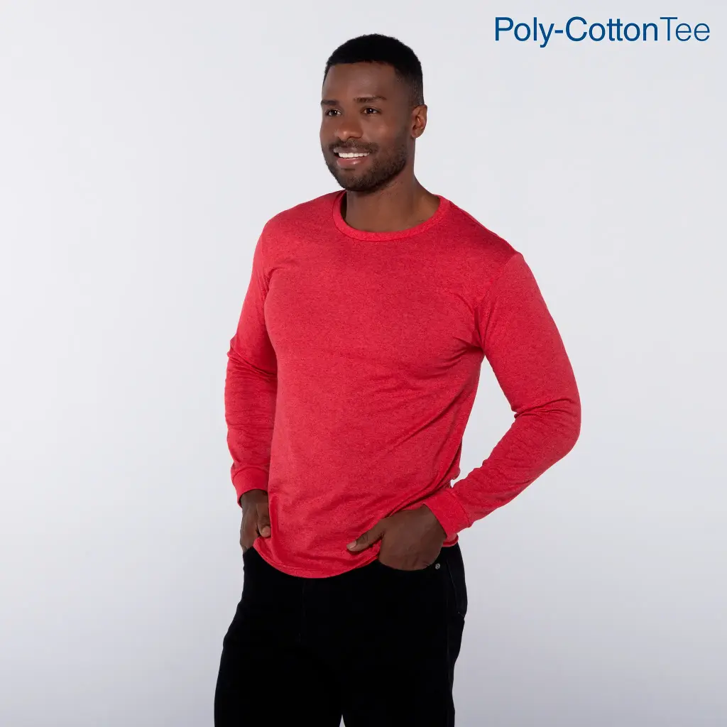Men’s Crew Neck Long Sleeve T-Shirt · 50% Cotton 50% Polyester