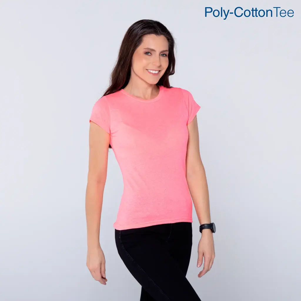 Women’s Crew Neck Short Sleeve Silhouette T-Shirt · 50% Cotton 50% Polyester