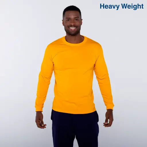 Men’s Heavy Weight Crew Neck Long Sleeve T-Shirt · 100% Cotton