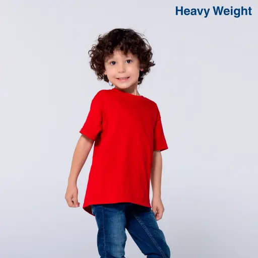 Kid’s Unisex Heavy Weight Crew Neck Short Sleeve T-Shirt · 100% Cotton