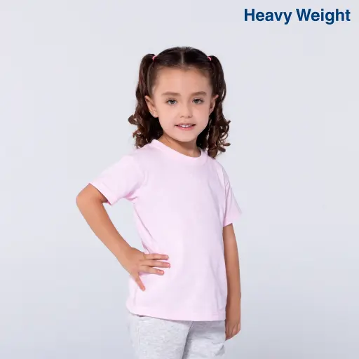 Toddler’s Unisex Heavy Weight Crew Neck Short Sleeve T-Shirt · 100% Cotton